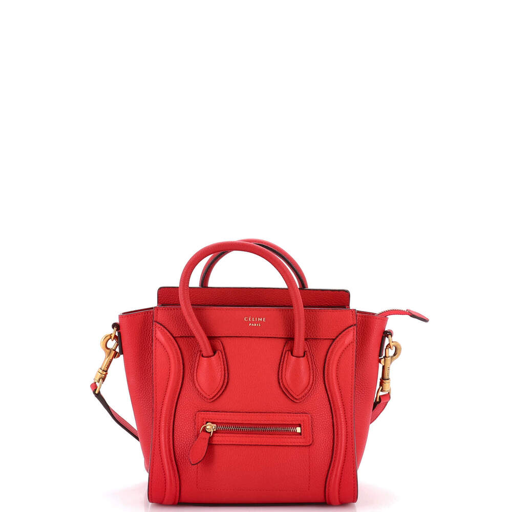 Celine Nano Luggage Bag Grainy Leather